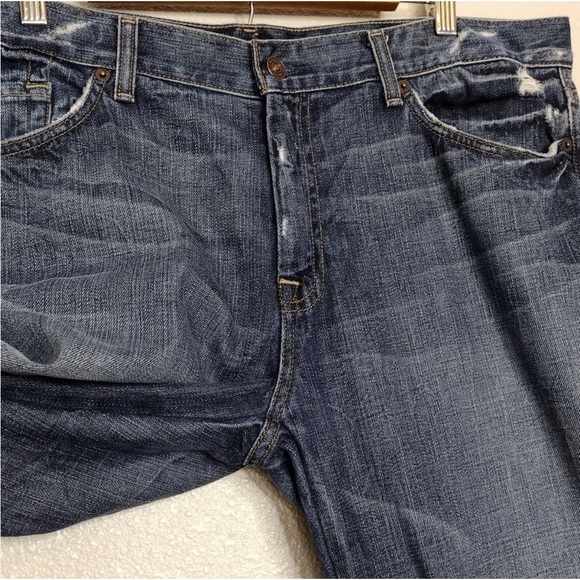 7 For All Mankind A Pkt Boot Cut Distressed Jeans - Picture 8 of 13